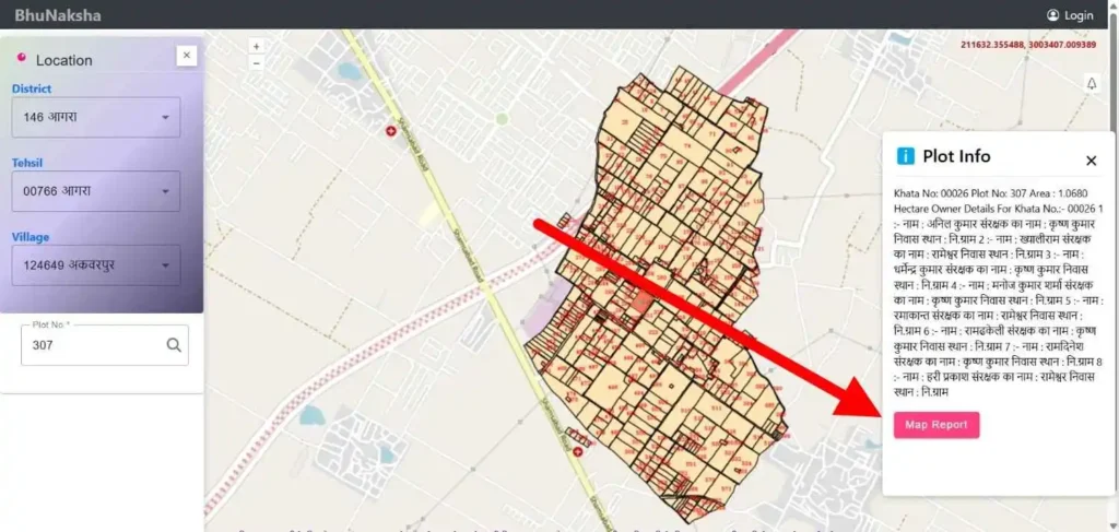 Click on map report.