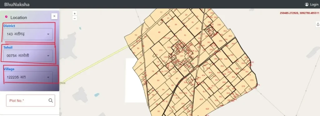 screenshot of official portal